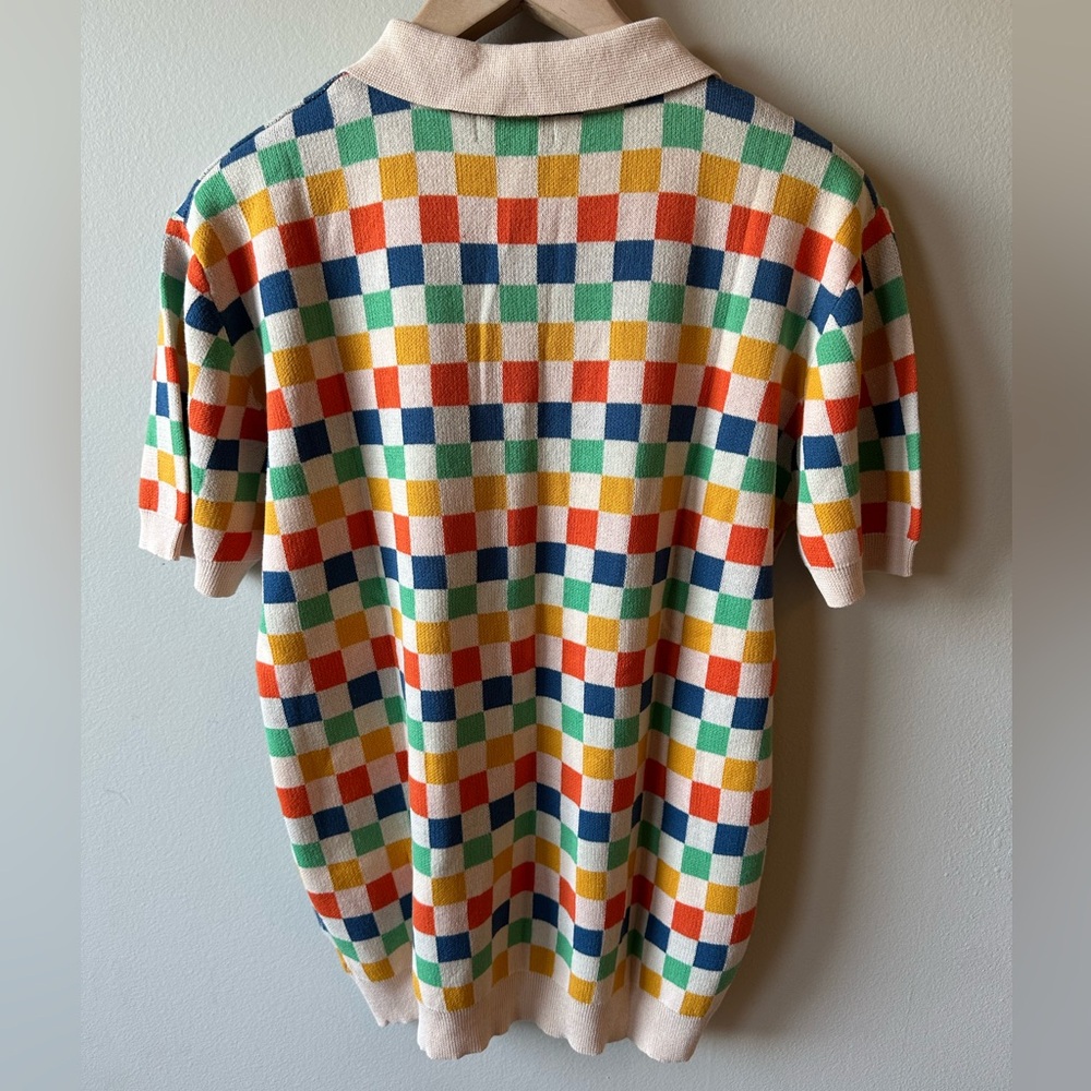 NWTs Men’s Oxknitstore Retro Style Short Sleeve Sweater - Picture 2 of 5